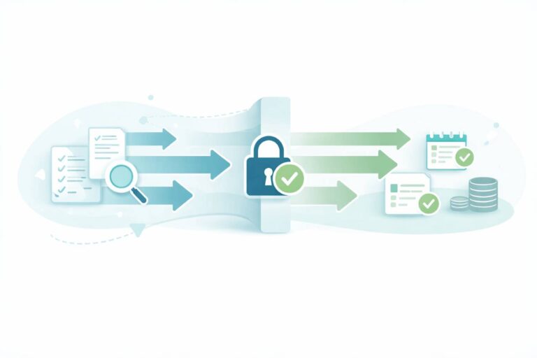Diagram illustrating the difference between workflow progress and permission to rely on CRM data.